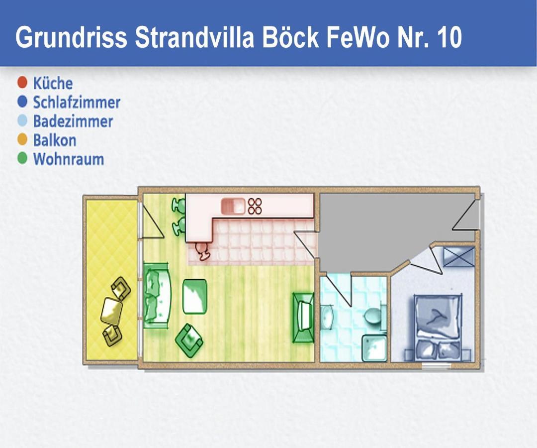 Strandvilla Boeck Fewo 10 Strandnah, Balkon, Meerblick Glowe Exteriér fotografie